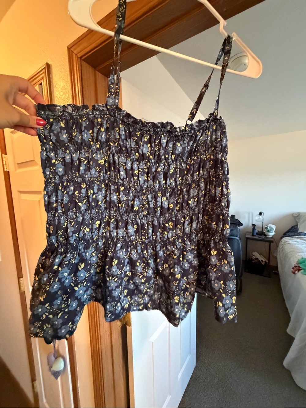 torrid Blue Floral Smocked Camisole